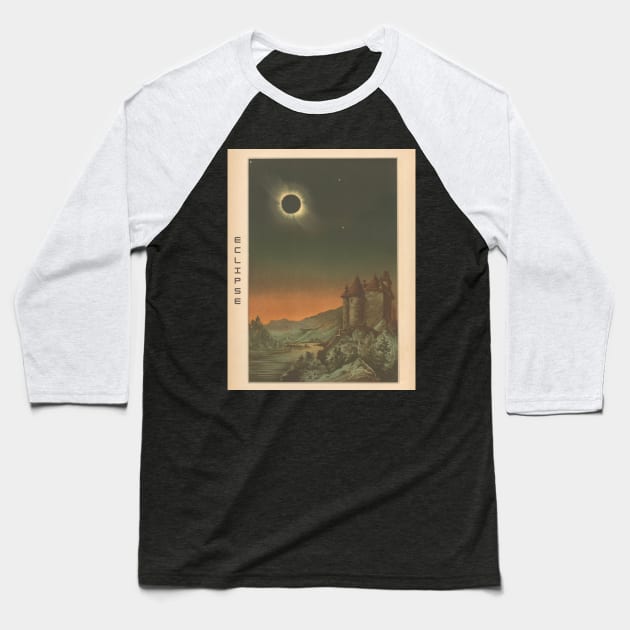 Vintage Castle and Eclipse Baseball T-Shirt by Souls.Print